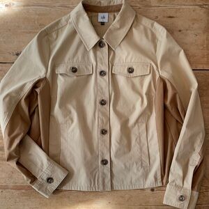 NWOT Cabi Tan Caramel 2 Tone Cotton Utility Shirt Jacket Women's